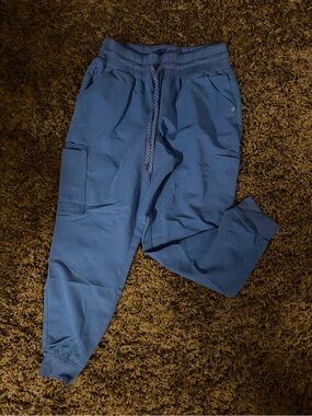 Jaanuu Blue Jogger Cargo Pants - Drawstring Waist